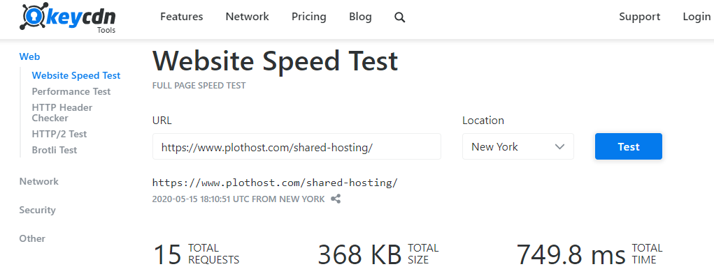 công cụ đo tốc độ website