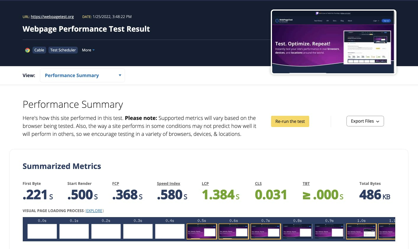 công cụ đo tốc độ website