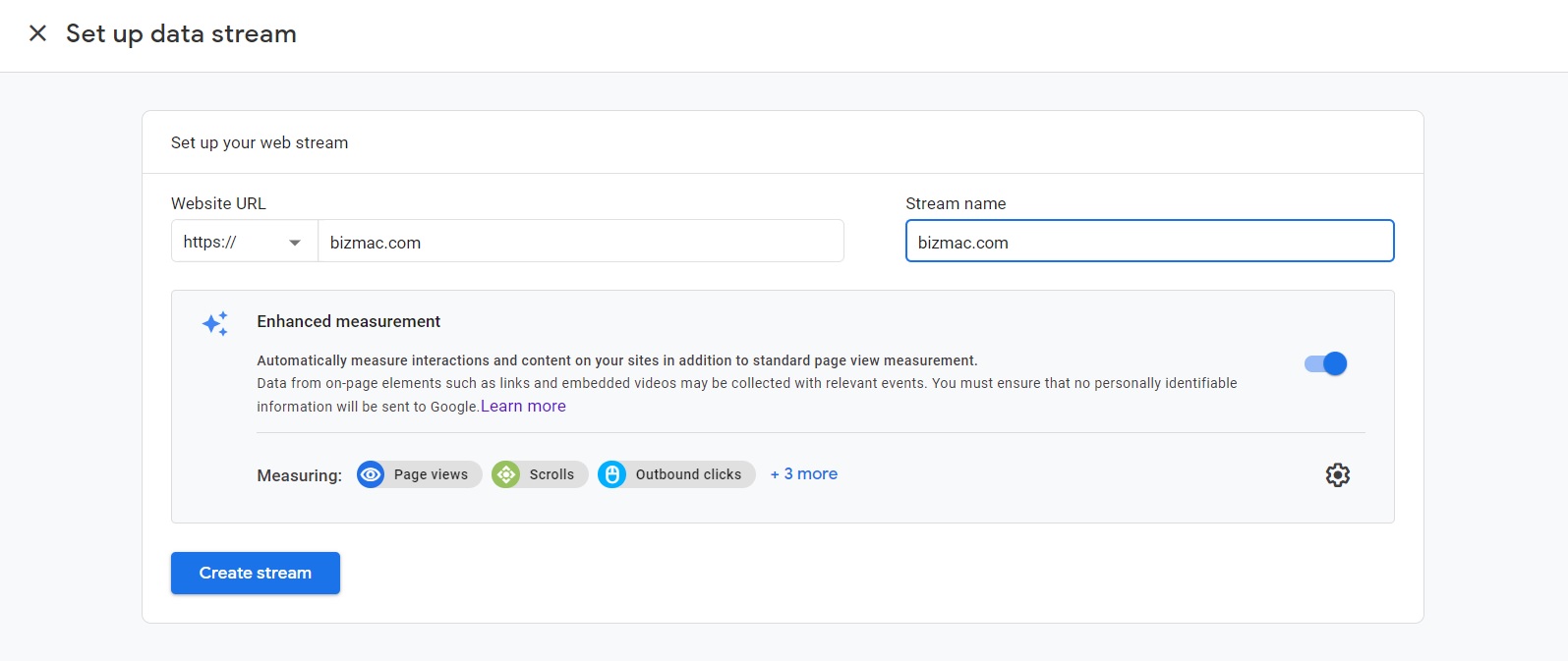 Hướng dẫn cài đặt Google Analytics chọn thuộc tính web