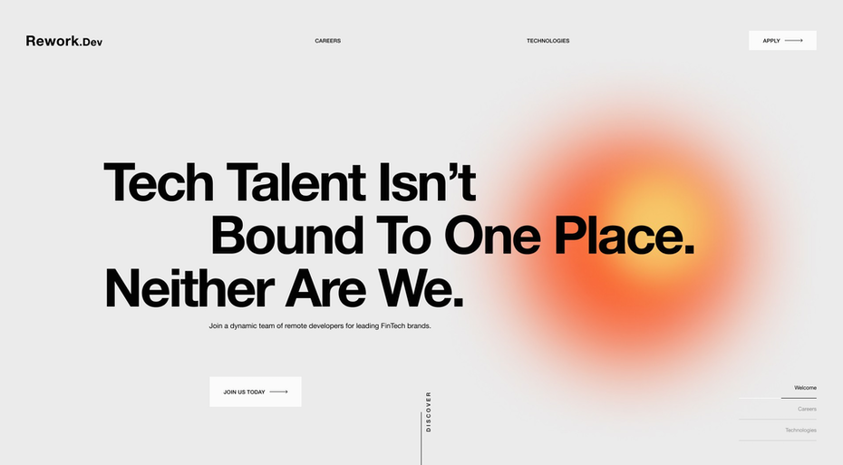 Thiết kế website theo phong cách typographic hero